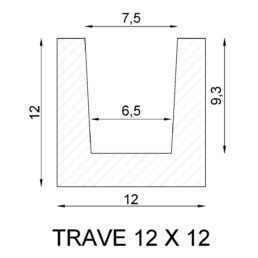 Trave Rustica 12x12cm(3mt) Exclusive Bianca